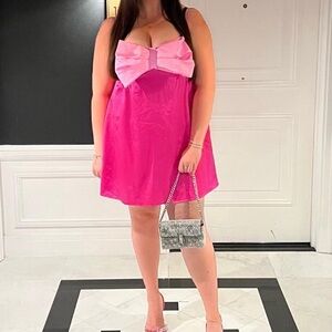 Show Me Your Mumu | Best Bow Dress | Pink Satin